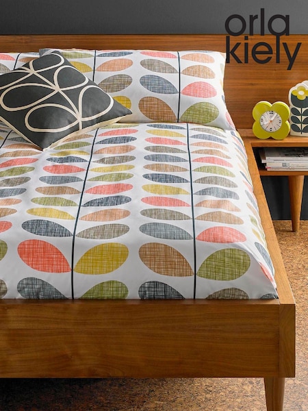 Orla Kiely Orange Scribble Stem Floral 100% Cotton Duvet Cover (182287) | €64 - €113