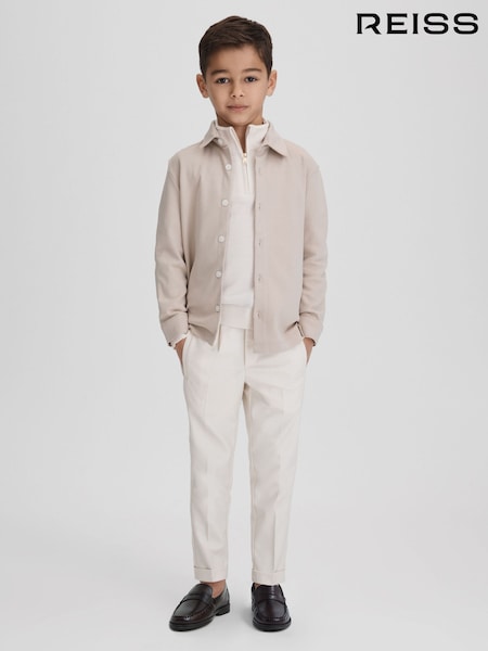 Reiss Stone Hendon Junior Cotton Button-Through Shirt (182490) | €40