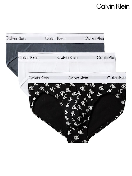 Blauw - Regular Calvin Klein Hip Briefs 3 Pack