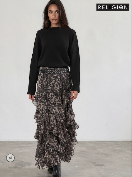 Animal - Religion Laura Multi Layer Ruffle Maxi Skirt