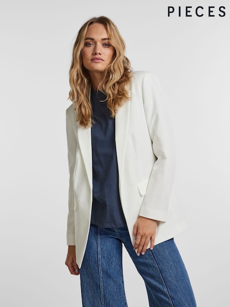 Vit - Pieces Relaxed Fit Blazer (182827) | kr950