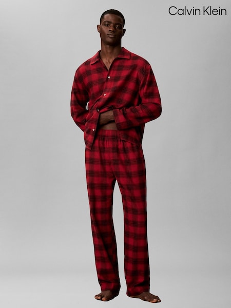Rojo - Regular Calvin Klein Flannel Pyjamas