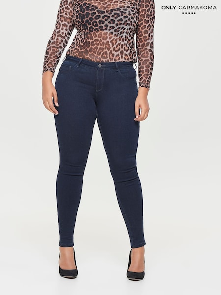 Albastru - Blugi skinny modelatori cu push up Only Curve (183035) | 121 LEI