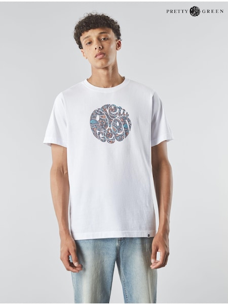 Pretty Green Wonderwall Logo 100% Cotton T-Shirt (183258) | 159 SAR