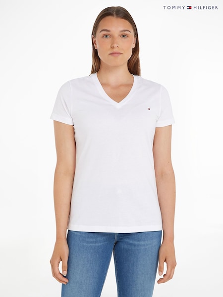 Tommy Hilfiger White Heritage V-Neck T-Shirt (183497) | €50