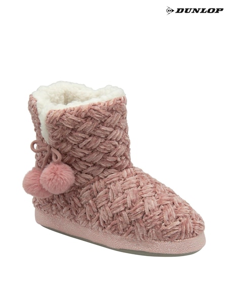 Rosa - Dunlop Gestrickte Damen-Stiefel-Pantoffeln (183637) | 34 €