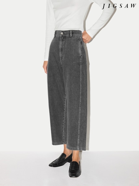 Black - Jigsaw Chelsea Barrel Leg Jeans