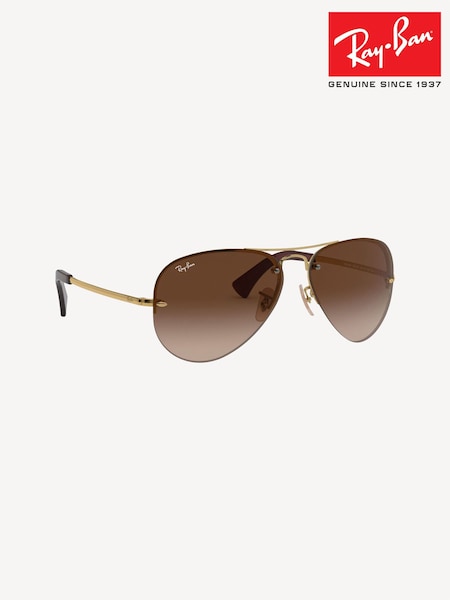 Gold und braune Gläser - Ray-ban Aviator Lightforce Sunglasses (183811) | 256 €