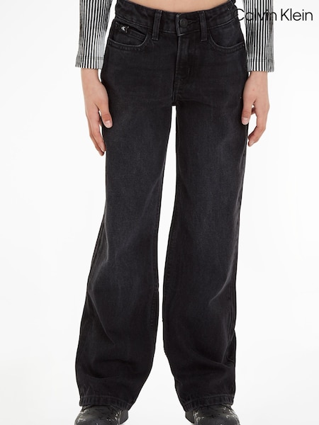 Calvin Klein Kids Wide Leg Black Jeans (183867) | €28