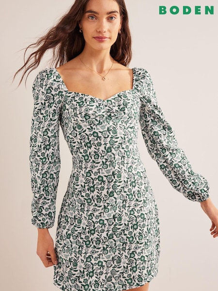 Boden Green Linen Mini Shift Dress (183890) | €60