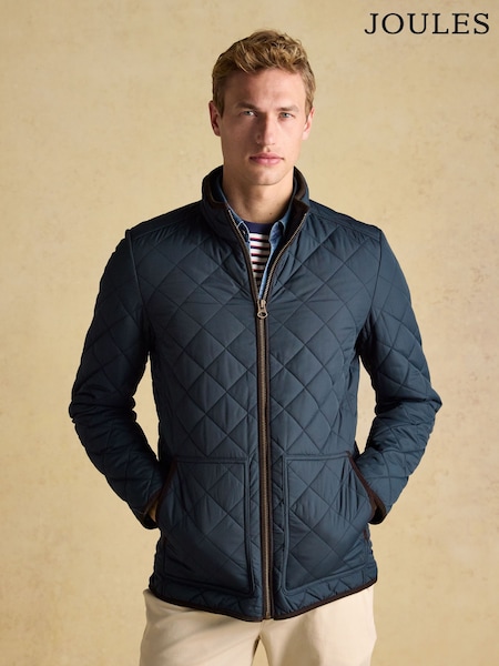 Marineblau/blau - Joules Maynard Diamond Quilted Jacket (183933) | CHF 144