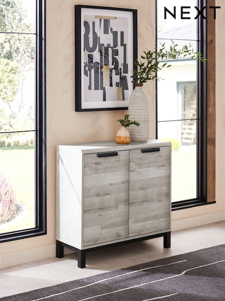 Grey Bronx Oak Effect Slim Small Sideboard (184708) | €215