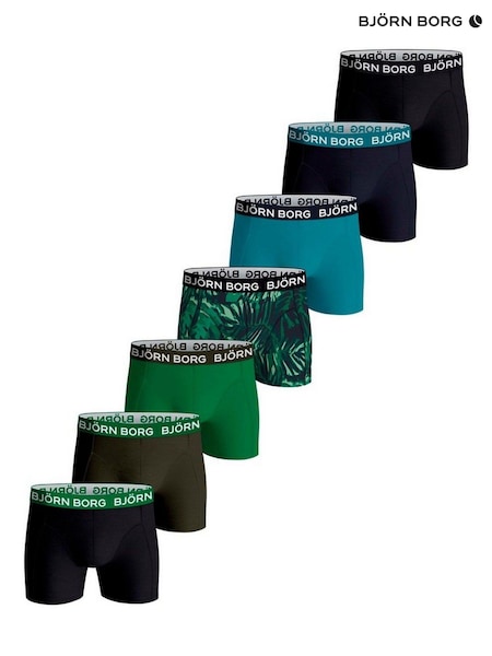 Bjorn Borg Cotton Stretch Black Boxer 7 Pack (184890) | AED222