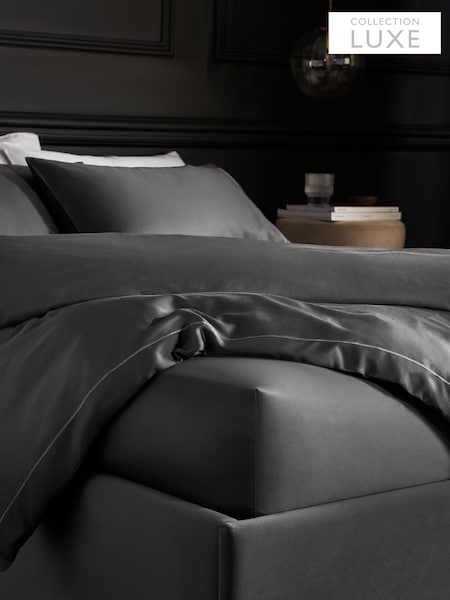 Charcoal Grey 300 Thread Count Collection Luxe 100% Cotton Deep Fitted Sheet (184891) | €24 - €39