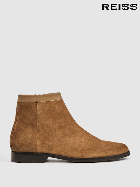 Reiss Clay Suede Zip-through Boots (185017) | kr5 010