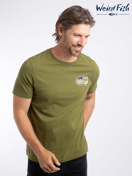 Verde - Regular Weird Fish Coarse Fishing Front Print Graphic T-shirt