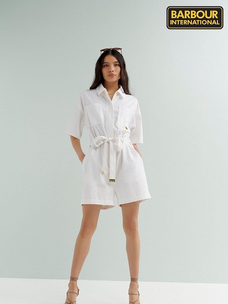 Barbour® International Rosell Linen Blend Short Playsuit (185402) | €64
