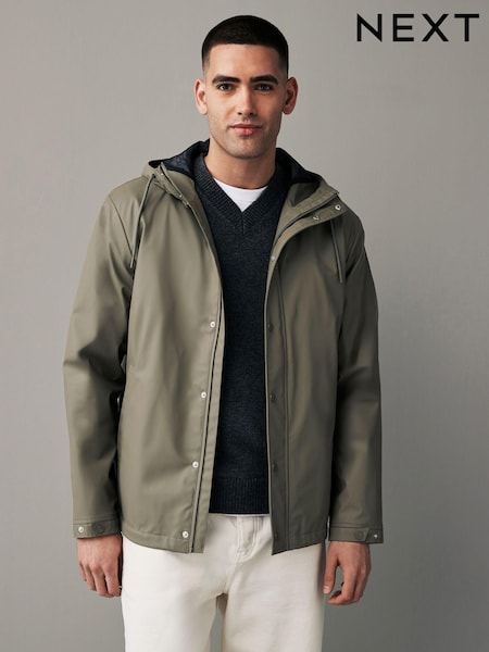 Нейтральный - Стандартная длина - Rubberised Waterproof Hooded Jacket (185604) | €19