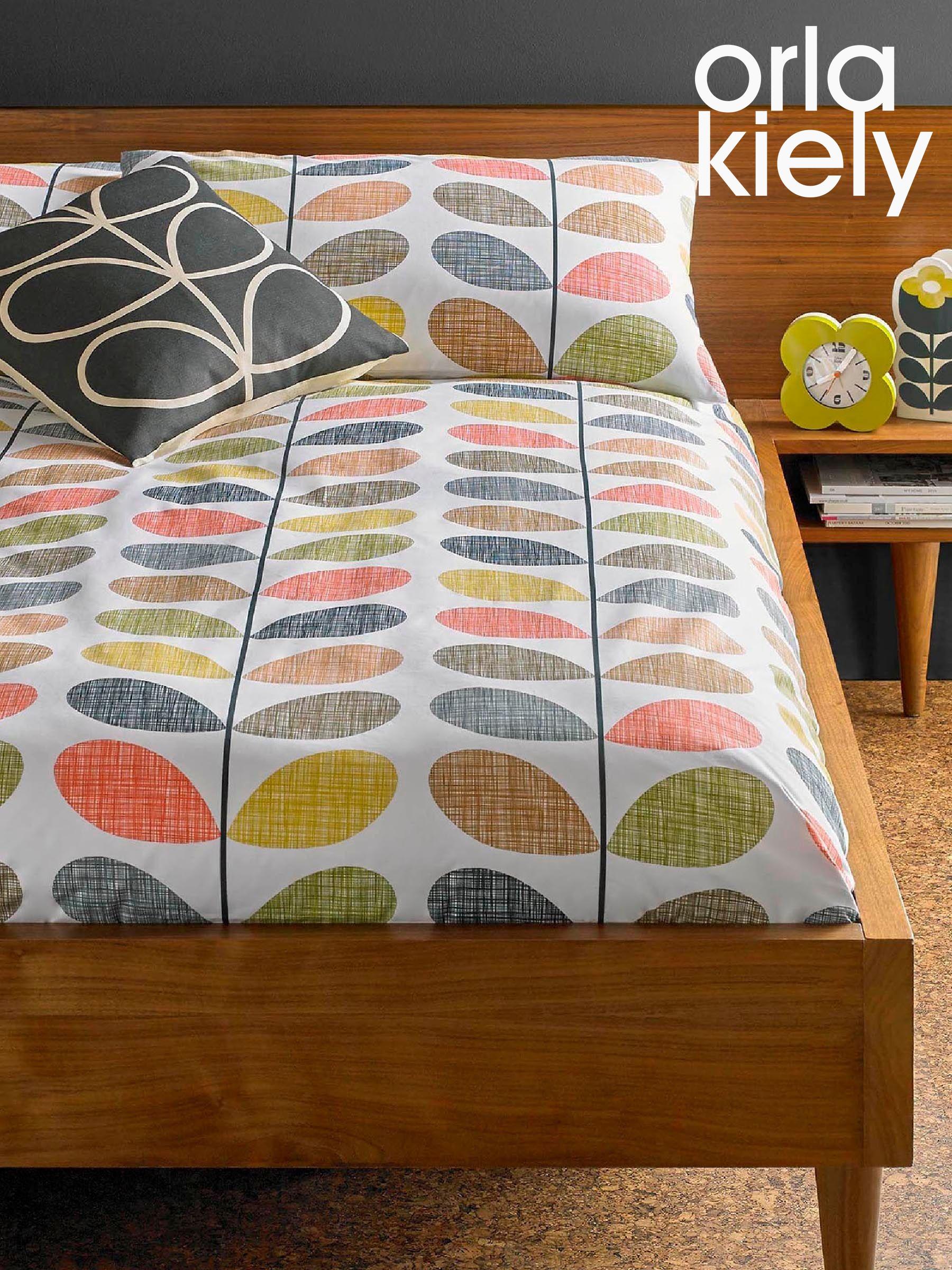 Orla kiely tiny stem pillowcases grey outlet