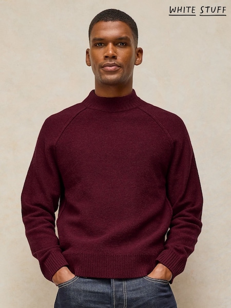 Red - Regular White Stuff Milton Mock Neck Jumper