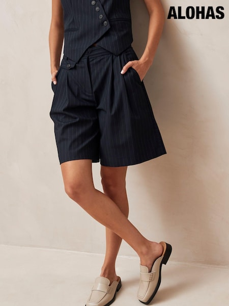 Alohas Blue Birelle Navy Tailored Shorts (185808) | €54