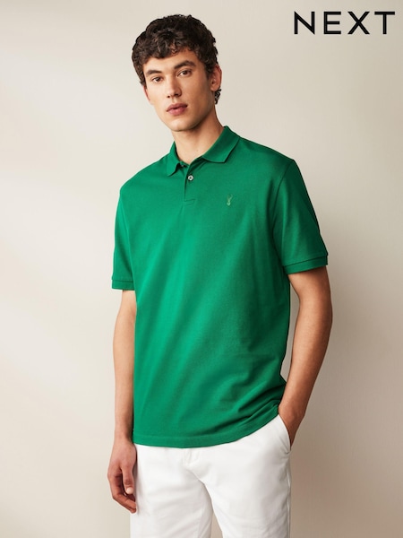Green Tennis Regular Fit Short Sleeve Pique Polo Shirt (185898) | €8