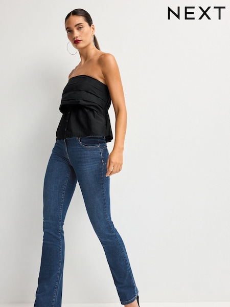 Mid Blue Wash Slim Lift And Shape Bootcut Jeans (185984) | $74