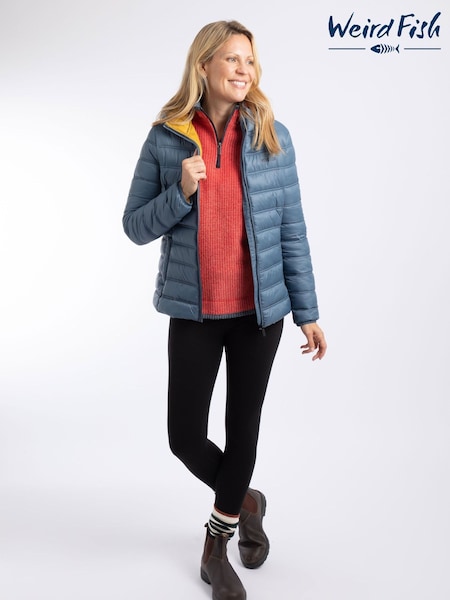 Blue - Weird Fish Eshka Lightweight Padded Jacket