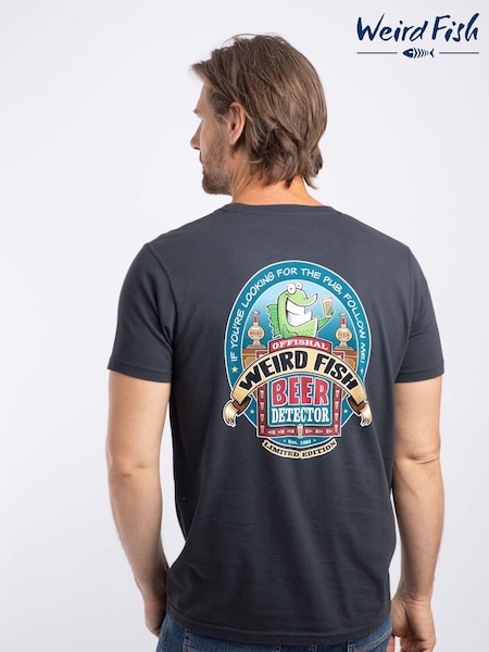 Azul - Regular Weird Fish Beer Detector Back Print Artist T-shirt
