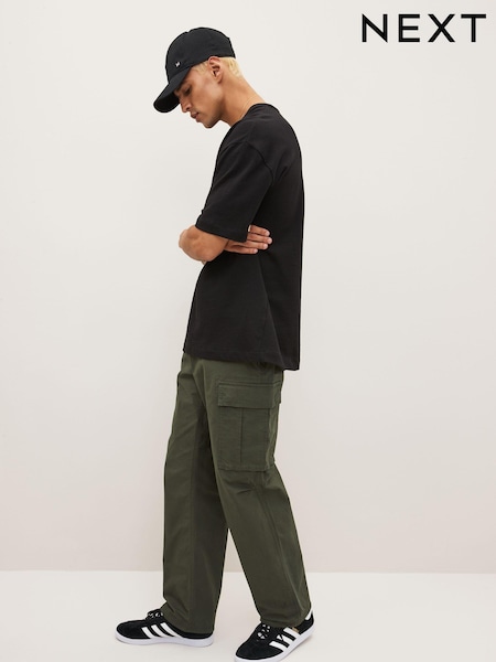 Khaki Green EDIT Parachute Cargo Trousers (186172) | €8