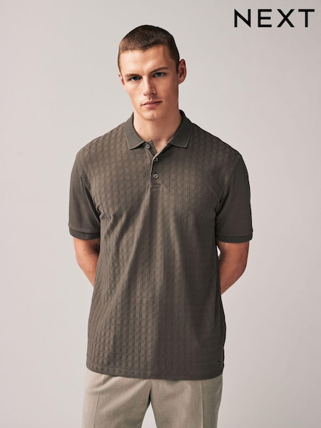 Brown Textured Polo Shirt (186276) | €13