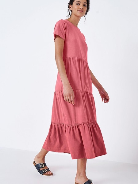 Crew Clothing Company Pink Cotton  A-Line Dress (186379) | €43.50