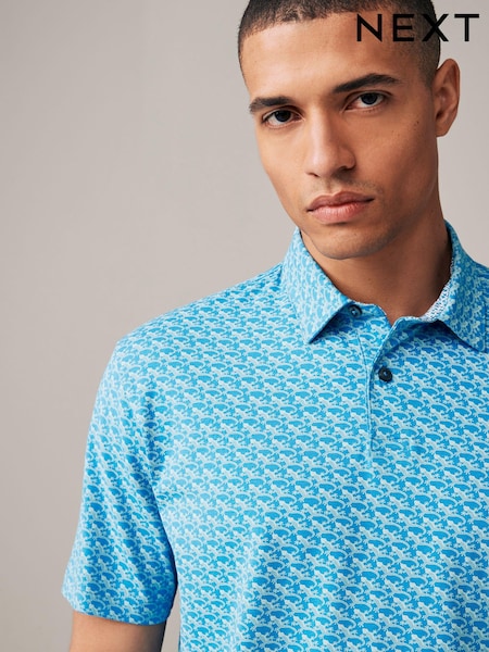 Blue Gecko Print Polo Shirt (186542) | €9