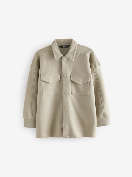 Stone Natural Jersey Shacket (3-16yrs) (186638) | €15 - €19