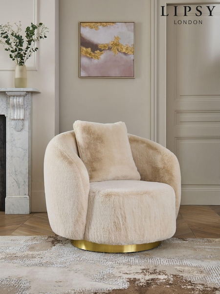 Lipsy Mink Faux Fur Laurel Accent Chair (186668) | €756
