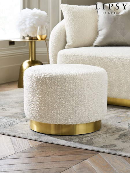 Lipsy Off White Snug Boucle Laurel Stool (186692) | €177
