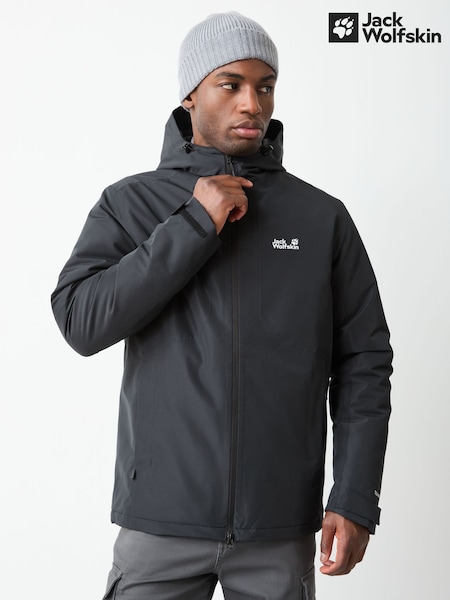 Black - Regular Jack Wolfskin Stonetrail 2 Layer Insulated Waterproof Jacket