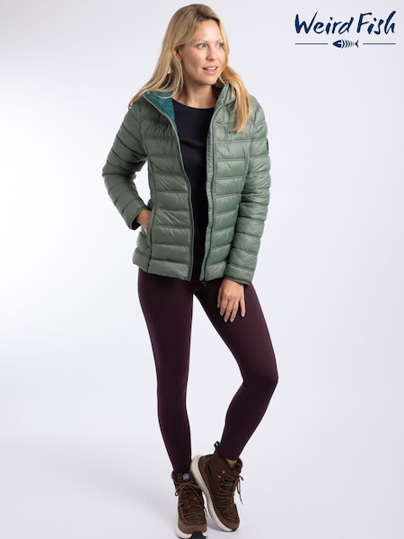 Green - Weird Fish Eshka Lightweight Padded Jacket