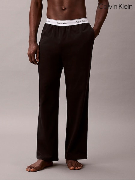 Black - Regular Calvin Klein Cotton Jersey Pyjama Bottoms