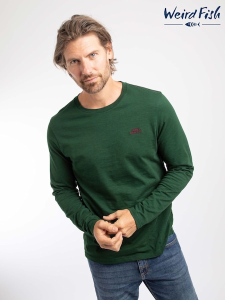 Green - Regular Weird Fish Fins Long Sleeve T-shirt