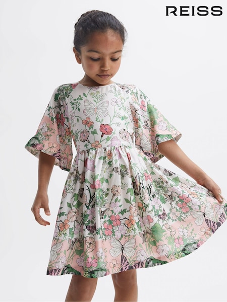 Estampado marfil - Reiss Marnie Floral Print Bell Sleeve Dress (187628) | 95 €