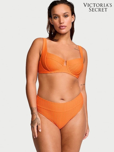 Victoria's Secret Sunset Orange Fishnet Balcony Swim Bikini Top (187670) | €22