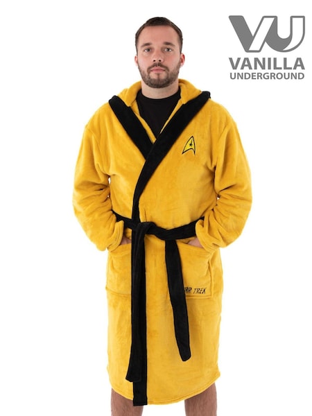 Vanilla Underground Yellow Star Trek Adult Dressing Gown (187721) | $58