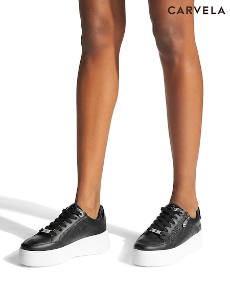 Carvela Jive Quilted Zip Trainers (187739) | $156