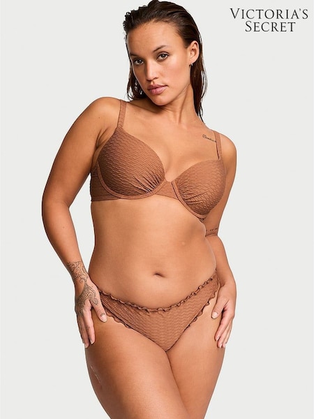 Victoria's Secret Caramel Brown Fishnet Padded Swim Bikini Top (187769) | €19.50