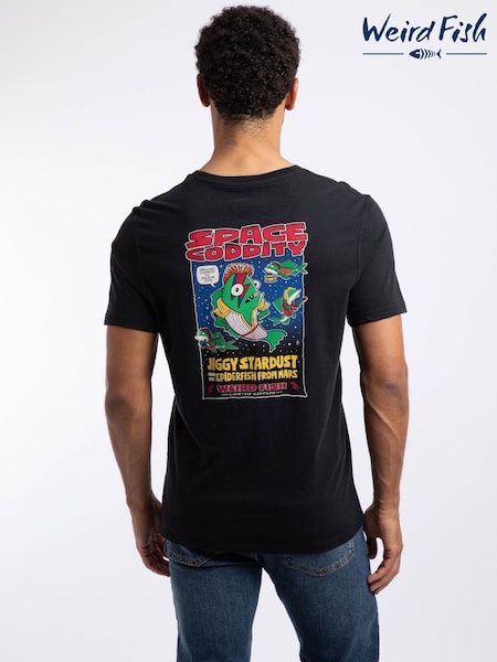 Noir - Regular Weird Fish Space Coddity Back Print Artist T-shirt