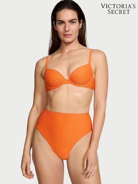 Victoria's Secret Sunset Orange Fishnet High Waisted Swim Bikini Bottom (187999) | €13.50