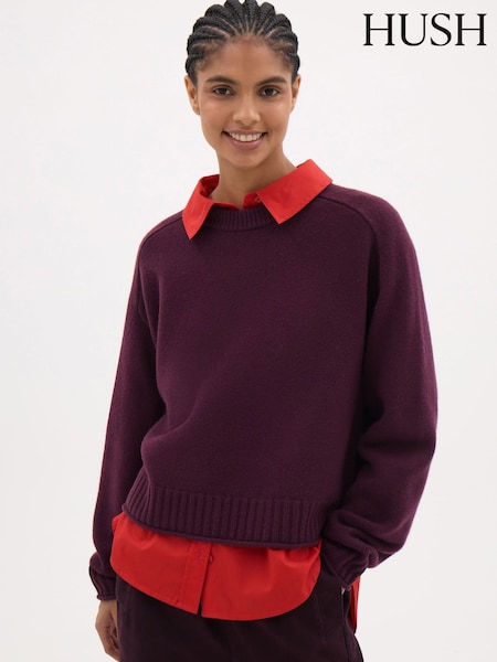 Red - Hush Nina Merino Wool Jumper