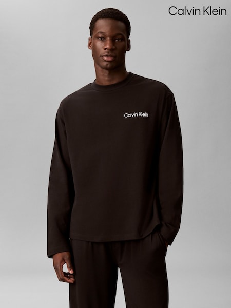 أسود - Regular Calvin Klein Cotton Classics Pyjamas Top