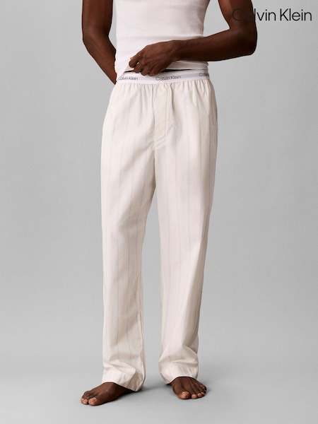 White - Regular Calvin Klein Cotton Poplin Pyjamas